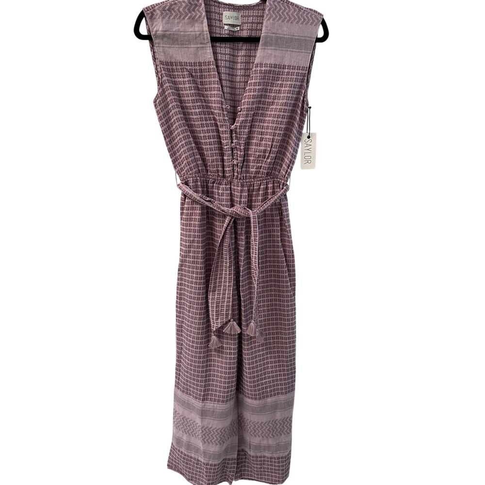 Saylor Zoya Jumpsuit NWT size XS Lavender Purple Beachy Summer
